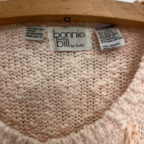 Vintage unique Bonnie and Bill dust pink with frings and pompom size medium - Picture 2 of 10